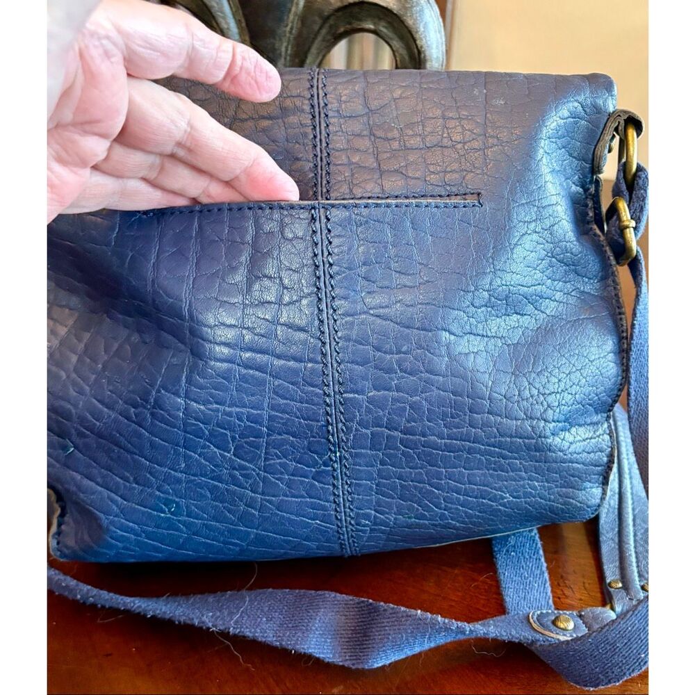 THE SAK - "Silverlake" Crossbody in Blue Pebbled Leather w/Studded Detailing - Picture 8 of 16